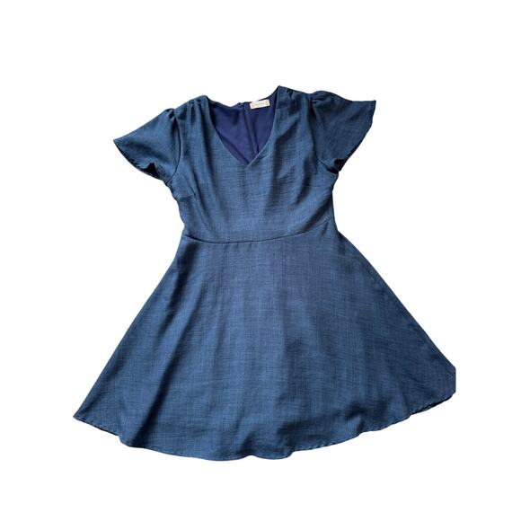 Altar'd State dress, size Large, Blue, V neck mini dress - Picture 1 of 7